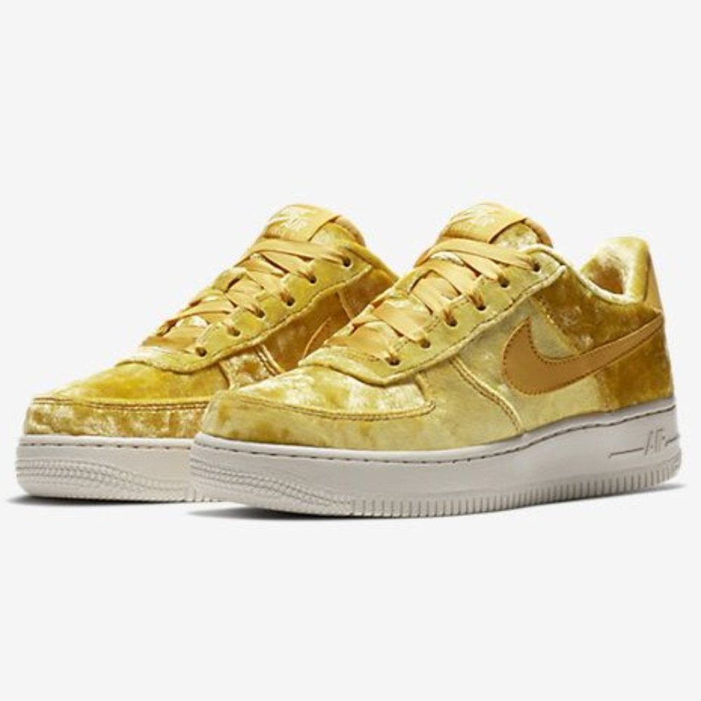 Nike LV8 Air Force 1 Velvet Yellow Mineral Gold